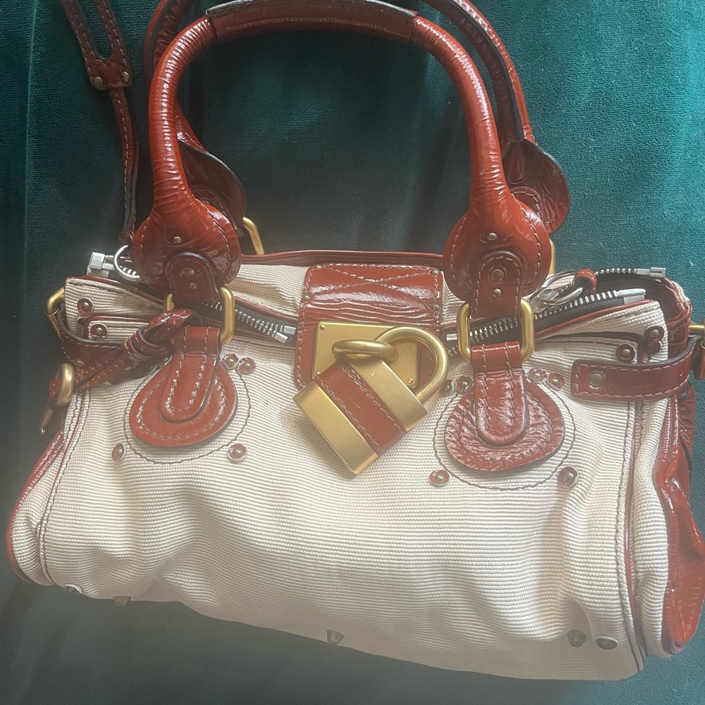 Vintage Chloe Paddington Cream and Brick Red